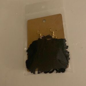 Black Macrame Earrings